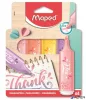 Szövegkiemelő készlet, 1-5 mm, MAPED "Fluo Peps Flex Pastel", pasztell szín, vegyes készletek
