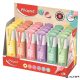 Szövegkiemelő display, 1-5 mm, MAPED 'Fluo Peps Flex Pastel', pasztell szín