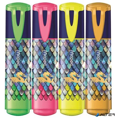 Szövegkiemelő készlet, 1-5 mm, MAPED „Dragon sárkány”, 4 különböző szín