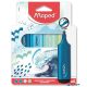 Szövegkiemelő készlet, 1-5 mm, MAPED 'Fluo Peps Assorted', vegyes színek
