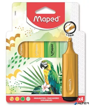 Szövegkiemelő készlet, 1-5 mm, MAPED "Fluo Peps Assorted", vegyes színek