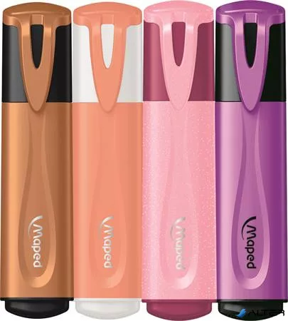 Szövegkiemelő készlet, 1-5 mm, MAPED "Fluo Peps Assorted", vegyes színek