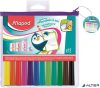 Táblamarker készlet, 1,5 mm, kimosható, fehértáblához, MAPED 'Marker'Peps', 12 különböző szín