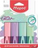 Szövegkiemelő készlet, 1-5 mm, MAPED 'Glitter Fluo Peps', vegyes pasztell színek