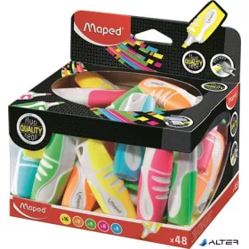   Szövegkiemelő display, 1-5 mm, MAPED "Fluo Peps Pocket Soft", vegyes neon színek