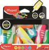 Szövegkiemelő display, 1-5 mm, MAPED "Fluo Peps Pocket Soft", vegyes neon színek