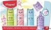 Szövegkiemelő készlet, 1-5 mm, MAPED "Mini Pastel", 4 különböző pasztell szín