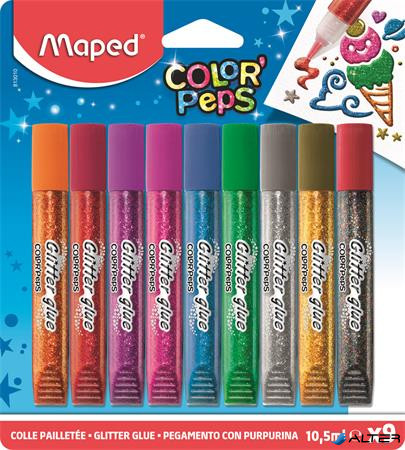 Csillámos ragasztó, MAPED 'Color'Peps', 9 különböző szín