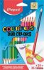 Színes ceruza készlet, háromszögletű, kétvégű, MAPED 'Color'Peps Duo', 36 különböző szín