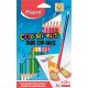 Színes ceruza készlet, háromszögletű, kétvégű, MAPED 'Color'Peps Duo', 36 különböző szín
