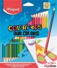 Színes ceruza készlet, háromszögletű, kétvégű, MAPED 'Color'Peps Duo', 48 különböző szín