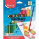 Színes ceruza készlet, háromszögletű, kétvégű, MAPED 'Color'Peps Duo', 48 különböző szín