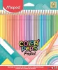 Színes ceruza készlet, háromszögletű, MAPED 'Color'Peps Pastel', 24 különböző pasztell szín