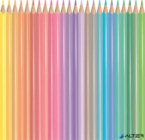 Színes ceruza készlet, háromszögletű, MAPED 'Color'Peps Pastel', 24 különböző pasztell szín