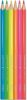 Színes ceruza készlet, háromszögletű, MAPED 'Color'Peps Star Fluo', 6 különböző szín