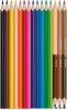 Színes ceruza készlet, háromszögletű, MAPED 'Color'Peps World', 12 különböző szín + 3 kétvégű bőrtónus ceruza