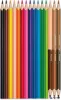 Színes ceruza készlet, háromszögletű, MAPED "Color'Peps World", 12 különböző szín + 3 kétvégű bőrtónus ceruza
