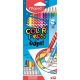 Színes ceruza készlet, háromszögletű, radírozható, MAPED 'Color'Peps Oops', 12 különböző szín