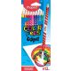 Színes ceruza készlet, háromszögletű, radírozható, MAPED 'Color'Peps Oops', 12 különböző szín