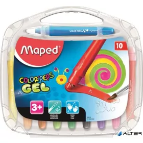   Zsírkréta, kitekerhető, MAPED "Color'Peps GEL", 10 különböző szín