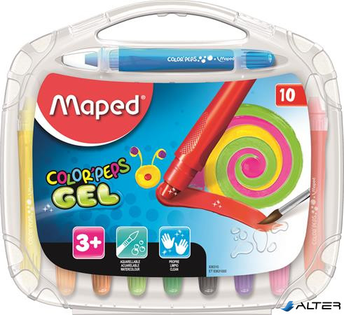 Zsírkréta, kitekerhető, MAPED 'Color'Peps GEL', 10 különböző szín