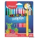 Filctoll készlet, 3,7 mm, kimosható, MAPED „Color'Peps Long Life 2”, 12 különböző szín
