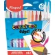 Filctoll készlet, 3,6 mm, törölhető, MAPED "Color'Peps Oops!", 10+2 különböző szín