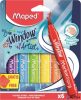 Ablakfilc készlet, vastag, törlőkendővel, 5 mm, MAPED 'Marker'Peps', 6 különböző szín