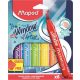 Ablakfilc készlet, vastag, törlőkendővel, 5 mm, MAPED 'Marker'Peps', 6 különböző szín