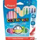 Filctoll készlet, 1-3,6 mm, kimosható, MAPED "Color'Peps Long Life", 12 különböző szín