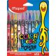 Filctoll készlet, 2,8 mm, kimosható, MAPED 'Color'Peps Monster' 12 különböző szín