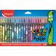 Filctoll készlet, 2,8 mm, kimosható, MAPED 'Color'Peps Monster' 24 különböző szín
