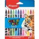 Filctoll készlet, 2,8 mm, kimosható, MAPED 'Color'Peps Animals', 12 különböző szín