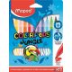 Filctoll készlet, 2,8 mm, kimosható, MAPED 'Color'Peps Jungle', 12 különböző szín