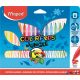 Filctoll készlet, 2,8 mm, kimosható, MAPED 'Color'Peps Jungle', 18 különböző szín