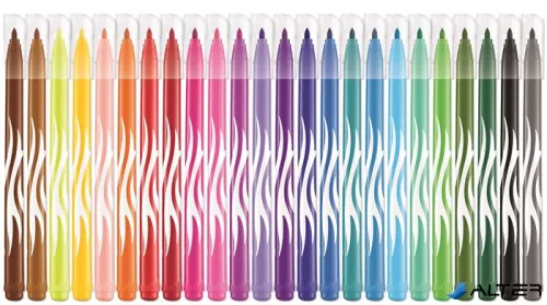 Filctoll készlet, 2,8 mm, kimosható, MAPED "Color'Peps Jungle", 24 különböző szín