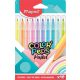 Filctoll készlet, 2,8 mm, kimosható, MAPED "Color'Peps Pastel", 10 különböző pasztell szín