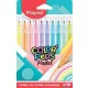 Filctoll készlet, 2,8 mm, kimosható, MAPED "Color'Peps Pastel", 10 különböző pasztell szín