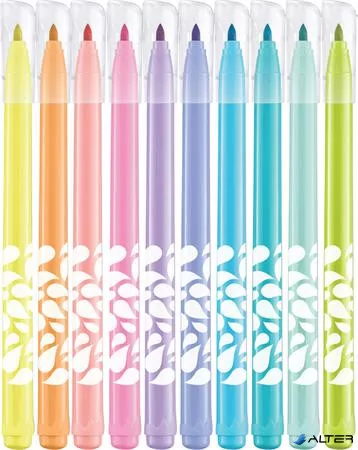 Filctoll készlet, 2,8 mm, kimosható, MAPED "Color'Peps Pastel", 10 különböző pasztell szín