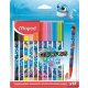 Filctoll készlet, 2 mm, kimosható, MAPED 'Color'Peps Ocean Life', 12 különböző szín