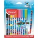 Filctoll készlet, 2 mm, kimosható, MAPED 'Color'Peps Ocean Life', 12 különböző szín