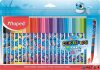 Filctoll készlet, 2 mm, kimosható, MAPED 'Color'Peps Ocean Life', 24 különböző szín