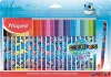Filctoll készlet, 2 mm, kimosható, MAPED "Color'Peps Ocean Life", 24 különböző szín