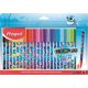Filctoll készlet, 2 mm, kimosható, MAPED 'Color'Peps Ocean Life', 24 különböző szín