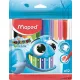 Filctoll készlet, 2 mm, kimosható, MAPED 'Color'Peps Ocean', 12 különböző szín