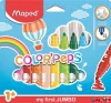 Filctoll készlet, 1-5 mm, kimosható, vastag, MAPED "Color'Peps Jumbo", 12 különböző szín