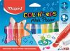 Filctoll készlet, 6,5 mm, kimosható, MAPED 'Color'Peps Mini Power', 12 különböző szín