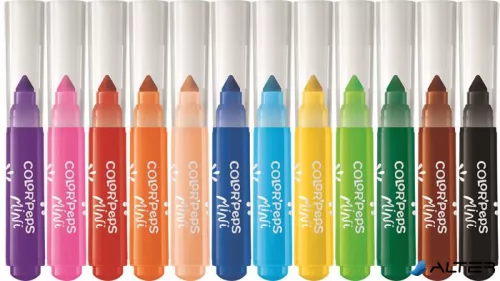 Filctoll készlet, 6,5 mm, kimosható, MAPED "Color'Peps Mini Power", 12 különböző szín