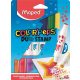 Filctoll készlet, 7,5 mm, kétvégű, MAPED 'Color'Peps Duo Stamp' 8 különböző szín és minta