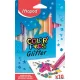 Filctoll készlet, 2,8 mm, csillámos, MAPED 'Color'Peps Glitter', 10 különböző szín